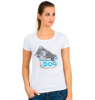 Obrázek 1 produktu Dámské tričko Kočka v misce