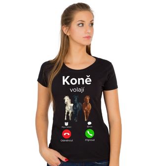 Obrázek 1 produktu Dámské tričko Koně volají Phone Call