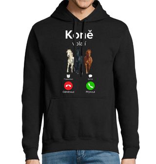 Obrázek 1 produktu Pánská mikina Koně volají Phone Call
