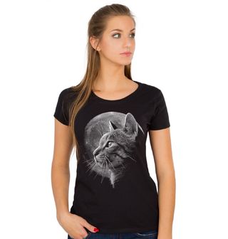 Obrázek 1 produktu Dámské tričko  Kočka a Měsíc