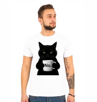 Obrázek 1 produktu Pánské tričko Naštvaná Kočka Před Ranní Kávou No.