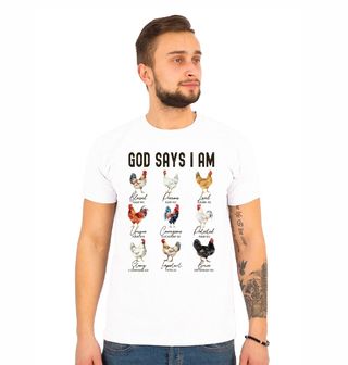 Obrázek 1 produktu Pánské tričko Slepice s Biblickým Poselstvím
