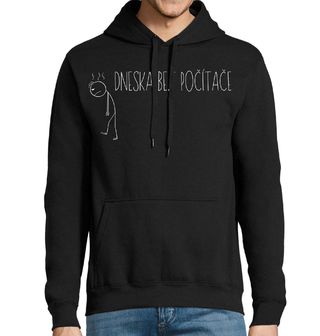 Obrázek 1 produktu Pánská mikina Dneska bez Počítače Stickman