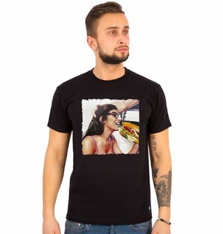 Obrázek 1 produktu Pánské tričko Mia Khalifa a bageta (Velikost: S)