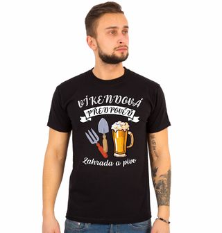 Obrázek 1 produktu Pánské tričko Víkendová předpověď: Zahrada a Pivo