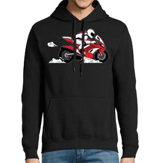Obrázek 1 produktu Pánská mikina Červená Sportovní Motorka