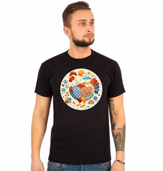 Obrázek 1 produktu Pánské tričko Folklórní Vyšívaná Slepice