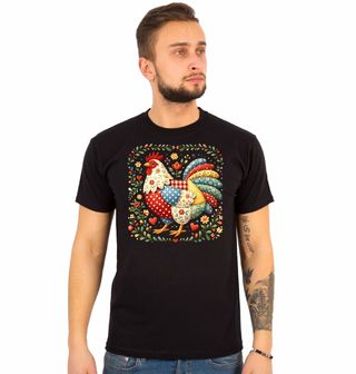 Obrázek 1 produktu Pánské tričko Květinová Slepice Folk