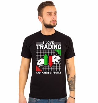 Obrázek 1 produktu Pánské tričko Miluji Trading a Možná Tři Lidi