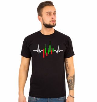 Obrázek 1 produktu Pánské tričko Kardiogram a Burzovní Svíčky