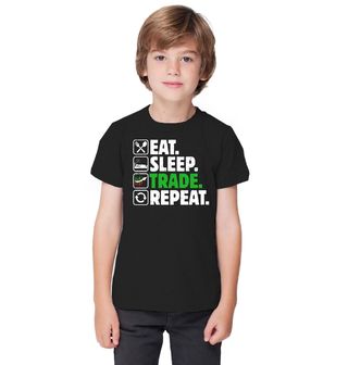 Obrázek 1 produktu Dětské tričko Jez Spi Obchoduj Opakuj Eat Sleep Trade Repeat