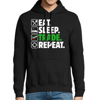 Obrázek 1 produktu Pánská mikina Jez Spi Obchoduj Opakuj Eat Sleep Trade Repeat