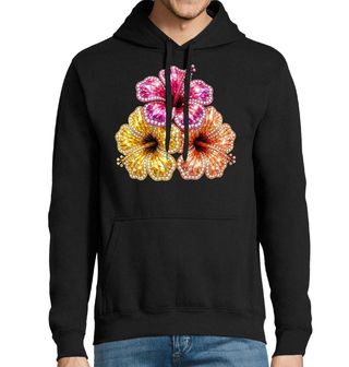 Obrázek 1 produktu Pánská mikina Třpytivé Květy Ibišku Rhinestone