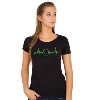 Obrázek 1 produktu Dámské tričko Zelený Kardiogram a Tenisový Míček