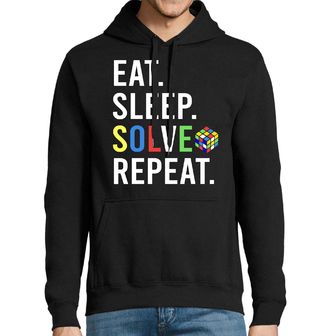 Obrázek 1 produktu Pánská mikina Jez Spi Slož Opakuj Eat Sleep Solve Repeat