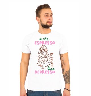 Obrázek 1 produktu Pánské tričko Více Espressa Méně Depressa