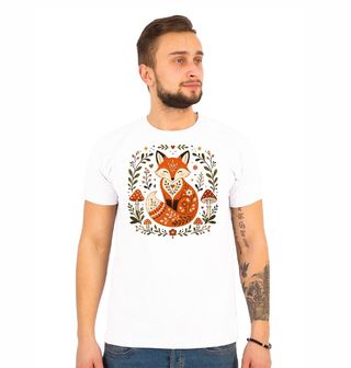 Obrázek 1 produktu Pánské tričko Lesní Liška mezi Houbami