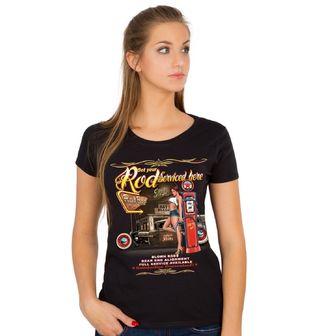 Obrázek 1 produktu Dámské tričko Čerpací a Servisová stanice Rat Rod
