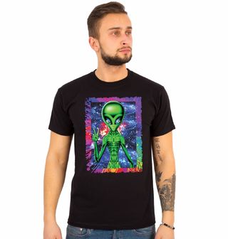 Obrázek 1 produktu Pánské tričko Astrální Mimozemštan Přicházím v Míru
