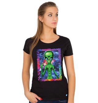Obrázek 1 produktu Dámské tričko Astrální Mimozemštan Přicházím v Míru