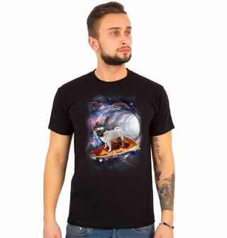Obrázek 1 produktu Pánské tričko Vesmírný surfař Mops 