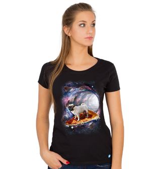Obrázek 1 produktu Dámské tričko Vesmírný surfař Mops 