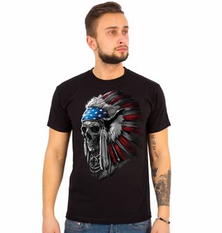 Obrázek 1 produktu Pánské tričko Lebka Amerického Indiánského Náčelníka