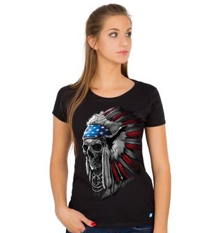 Obrázek 1 produktu Dámské tričko Lebka Amerického Indiánského Náčelníka