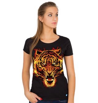 Obrázek 1 produktu Dámské tričko Bengálský Tygr v Plamenech