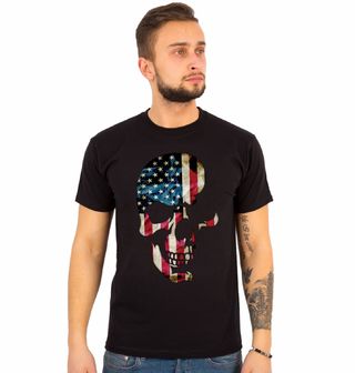 Obrázek 1 produktu Pánské tričko Americká Lebka Symbol Ohrožení