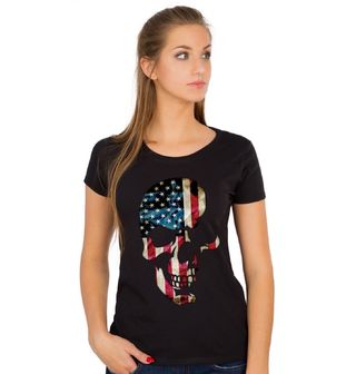 Obrázek 1 produktu Dámské tričko Americká Lebka Symbol Ohrožení