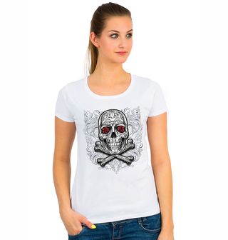 Obrázek 1 produktu Dámské tričko Pirátská Lebka a Růže