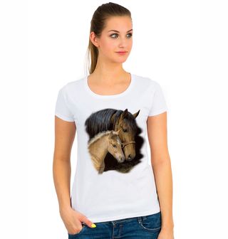 Obrázek 1 produktu Dámské tričko Koňská Láska Kůň a Hříbě