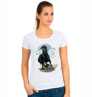 Obrázek 1 produktu Dámské tričko Černý Hřebec na Pláži