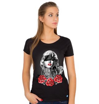 Obrázek 1 produktu Dámské tričko Marilyn Monroe Růže a Zbraň