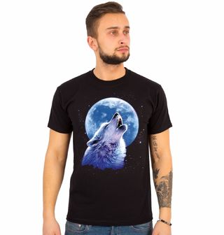 Obrázek 1 produktu Pánské tričko Vlčí zpěv na měsíc 