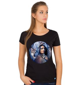 Obrázek 1 produktu Dámské tričko Duchovní Spojení Ženy a Vlka Winged Brethren 