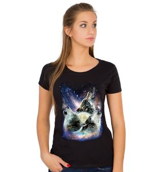 Obrázek 1 produktu Dámské tričko Vesmírné Trio Vlků