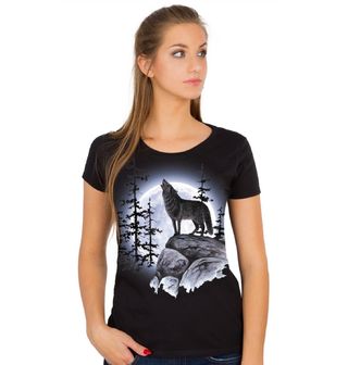 Obrázek 1 produktu Dámské tričko Vlk vyjící na Měsíc