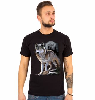 Obrázek 1 produktu Pánské tričko Vlk Samotář na Nočním Lovu