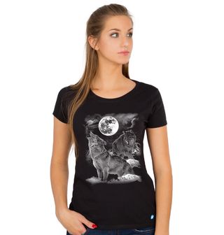 Obrázek 1 produktu Dámské tričko Vlci a noční obloha 