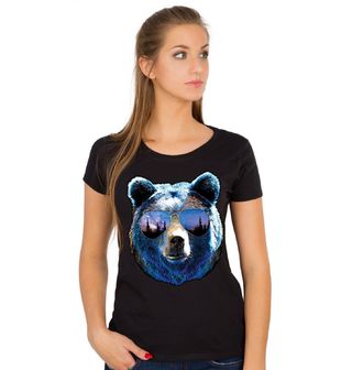 Obrázek 1 produktu Dámské tričko Medvěd s brýlemi 
