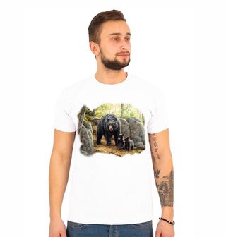 Obrázek 1 produktu Pánské tričko Černí medvědi v jarní krajině 