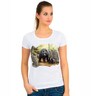 Obrázek 1 produktu Dámské tričko Černí medvědi v jarní krajině 