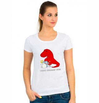 Obrázek 1 produktu Dámské tričko Nejhorší bubeník Tyrannosaurus Rex
