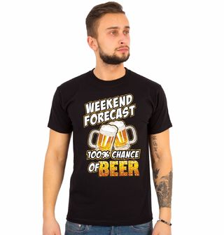Obrázek 1 produktu Pánské tričko Předpověď na Víkend 100% Šance na Pivo