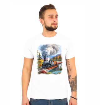 Obrázek 1 produktu Pánské tričko Lokomotiva v podzimní krajině 