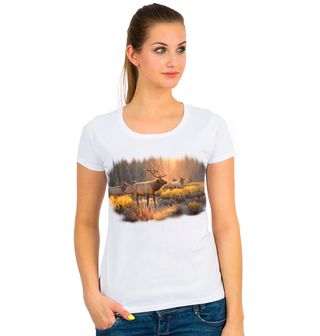Obrázek 1 produktu Dámské tričko Los v ranní krajině 