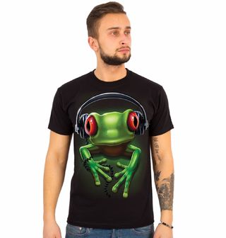 Obrázek 1 produktu Pánské tričko Žába se sluchátky (Velikost: XXL)