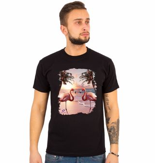 Obrázek 1 produktu Pánské tričko Zamilovaní plameňáci 
